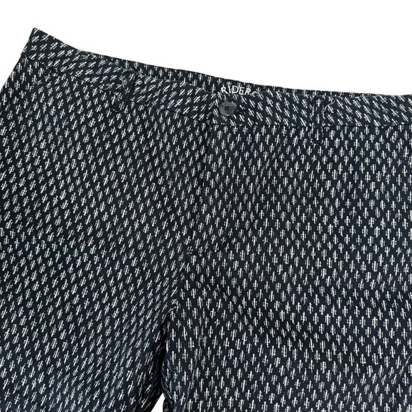 Riders By Lee Women 6" Inseam Black & White Printed Cotton/Spandex Shorts SZ 18M - Picture 10 of 12